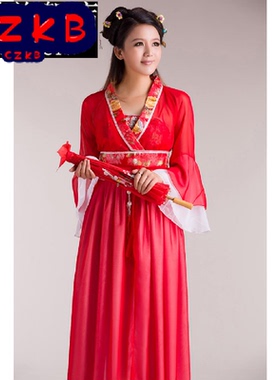 古装女装汉服唐装仙女服装贵妃舞台演出服表演公主裙汉元素中国风