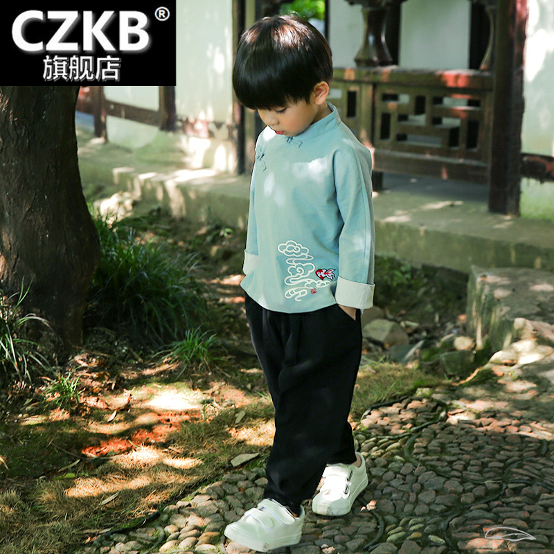 儿童唐装男童中国风童装复古装春秋 czkb民族服装/舞台装