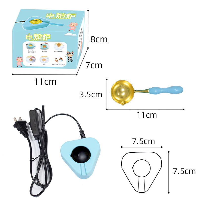 火漆印章电熔炉火漆蜡蜡粒蜡烛小型火星火气鸡专用工具套装全套模具熔化炉用的无烟电磁炉火漆炉和火漆勺便宜 - 图2
