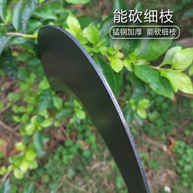 农用工具高锰钢宽扇割草刀柴修枝弯刀除草砍镰刀柴刀柴刀锻打手工-图2