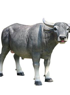 大型玻璃钢仿真水牛摆件户外动物雕塑园林景观草坪公园景观工艺品