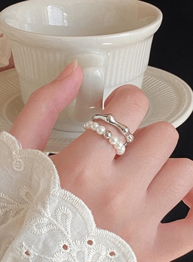 srrmhyn不规则珍珠戒指女