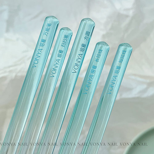 绾雅蓝朋友美甲笔刷套装工具专业晕染渐变彩绘拉线刷色圆头万能笔 - 图3