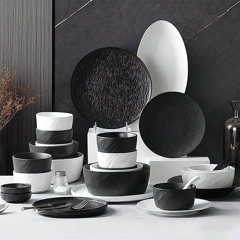 釉下彩碗碟家用2026新款高颜值景德镇陶瓷餐具套装轻奢饭碗盘乔迁