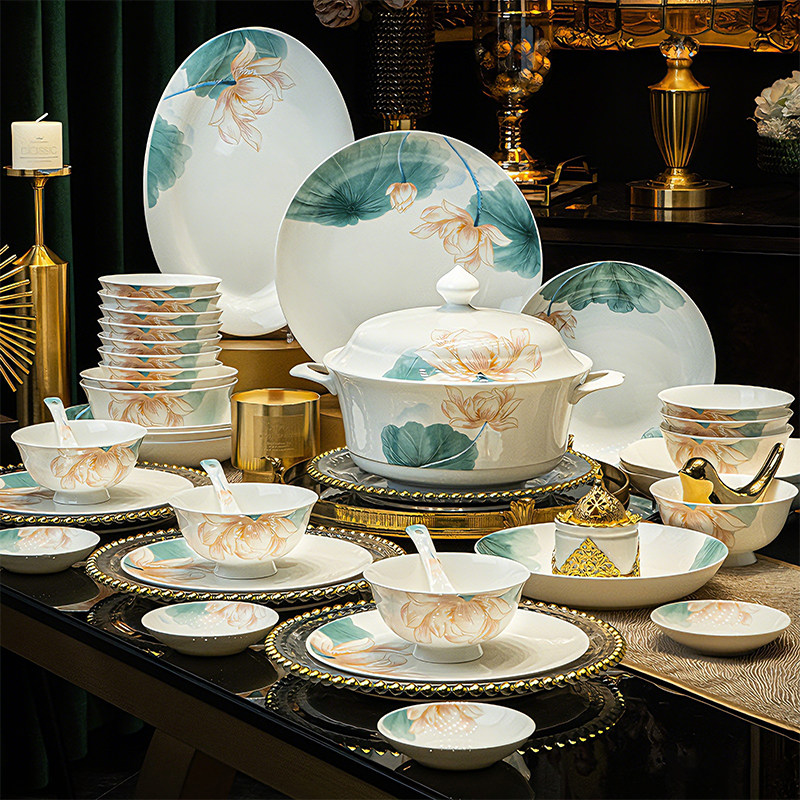 碗家用2026新款高颜值餐具套装景德镇陶瓷漂亮轻奢饭碗盘碟筷乔迁