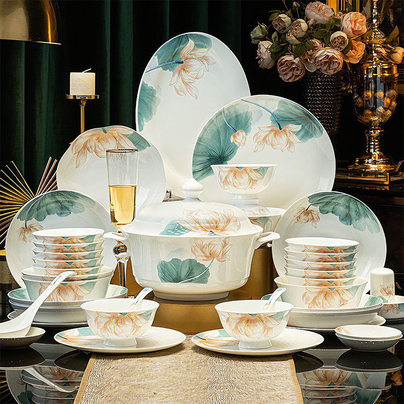 碗家用2026新款高颜值餐具套装景德镇陶瓷漂亮轻奢饭碗盘碟筷乔迁