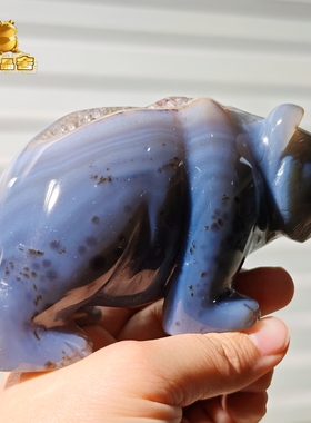 灵蟾晶舍｜熊运当头｜天然玛瑙水晶熊猫摆件招财聚财送礼装饰111