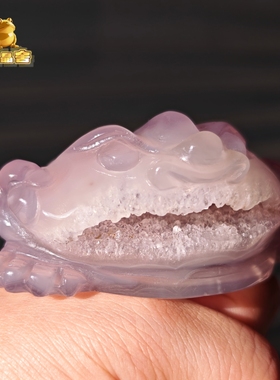 灵蟾晶舍｜穿金戴银｜天然玛瑙水晶金蟾摆件招财聚财暴富送礼61