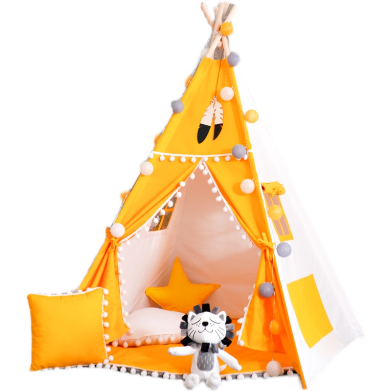 儿童帐篷室内公主女孩男孩床上玩具游戏屋家用小房宝宝印第安户外-图3