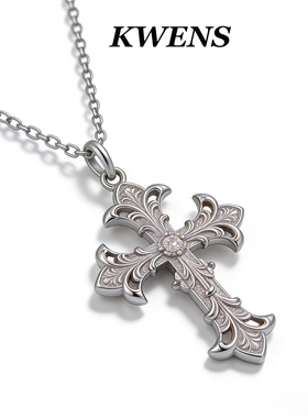 原创自由的秘密鸢尾花项链女款复古小众法式轻奢百搭高级感锁骨链