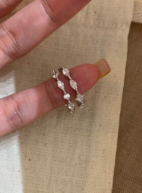 爆闪泪心戒指女小众高级指环