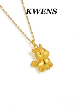 原创小马嘟嘟祥云项链马年锁骨链