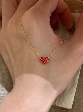 清新蔓越莓小心机项链女