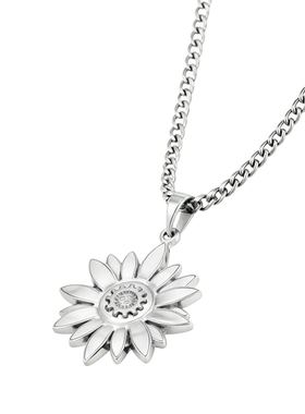 KWENS原创设计机械太阳花项链