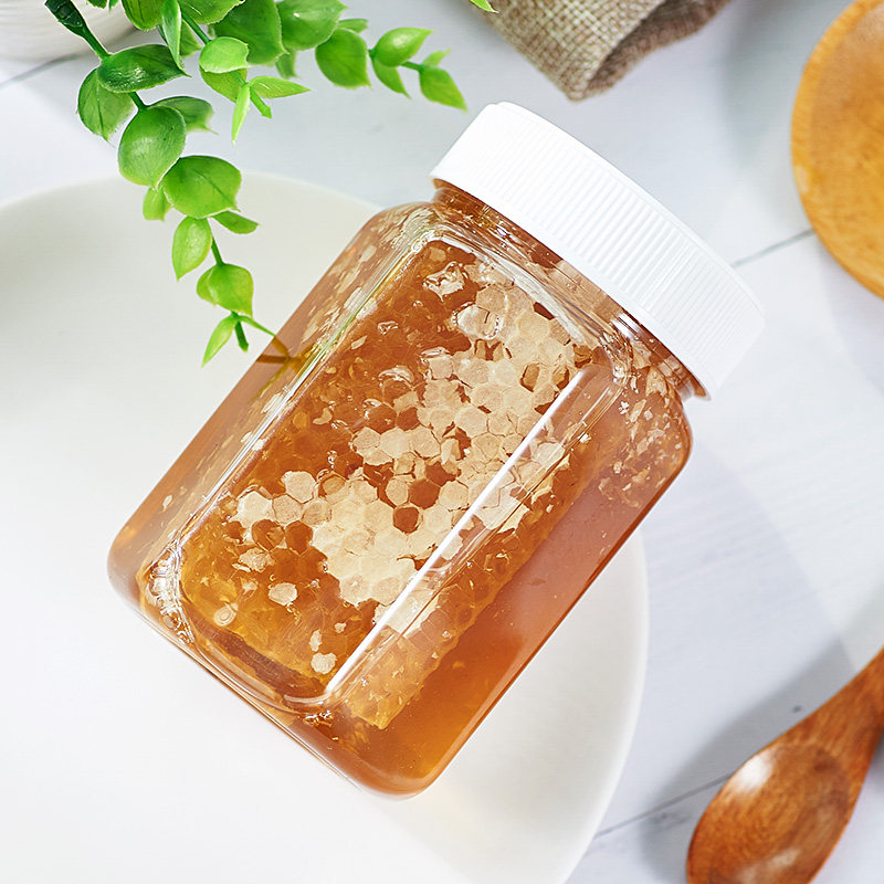 天然纯正蜂巢蜜嚼着吃瓶装500g蜂蜜 徽蜂堂蜂蜜