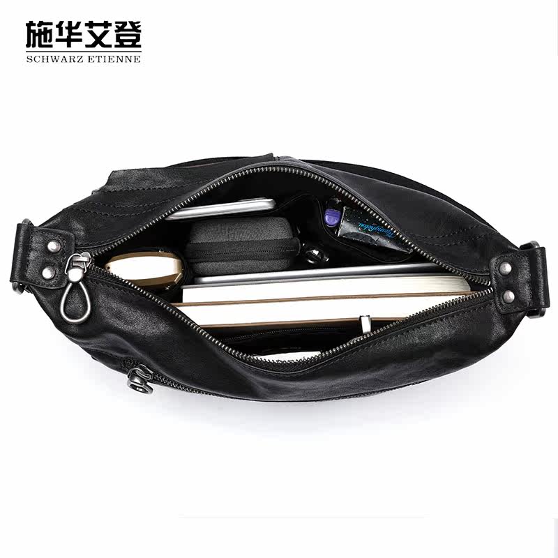 施华艾登单肩包休闲男真皮斜挎包 施华艾登箱包男士包袋