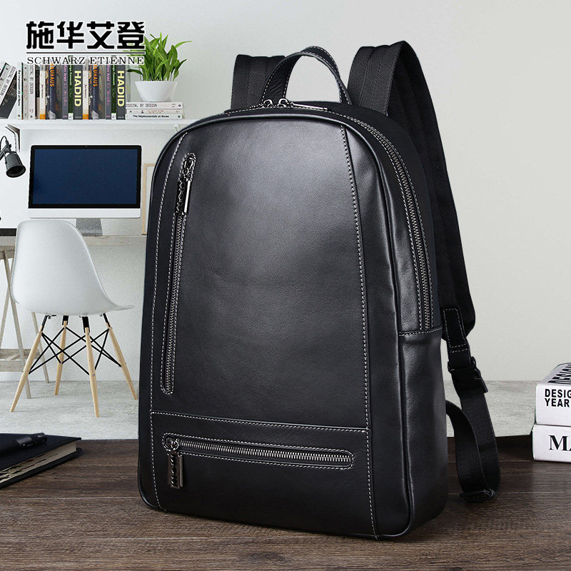 施华艾登男士头层牛皮潮牌双肩包 施华艾登箱包双肩背包