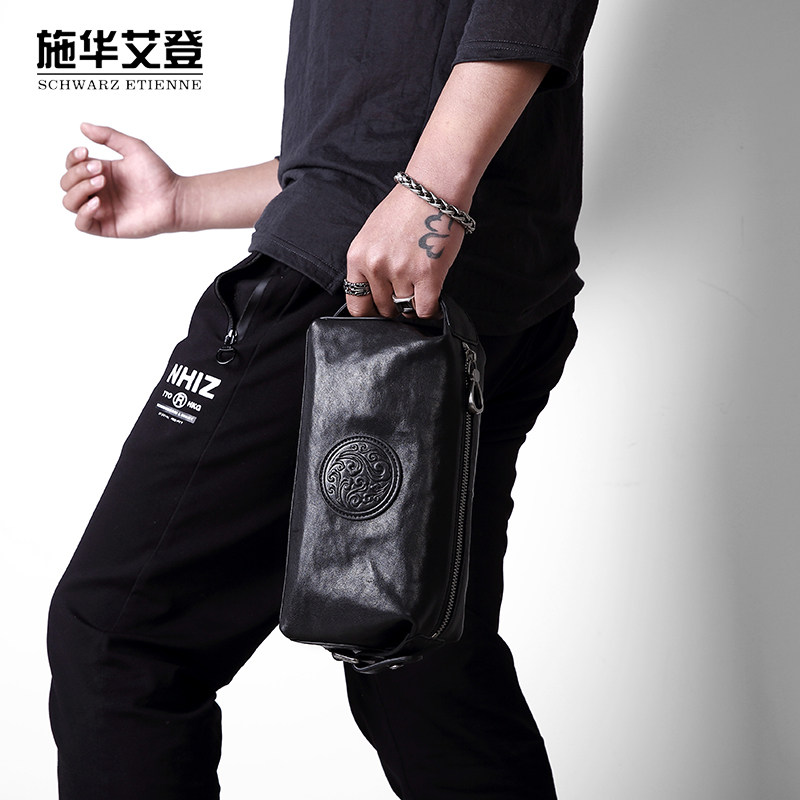 施华艾登男士真皮手包大容量手拿包 施华艾登箱包男士包袋
