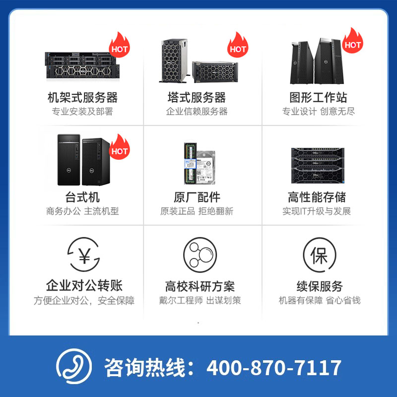 DELL戴尔服务器R750/R750xs 机架主机虚拟化ERP  GPU数据库深度学习AMD Dell文件存储 - 图0