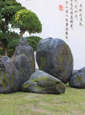 户外彷真空心石头民宿造景摆件庭院花园林软装大型刻字假山景观石
