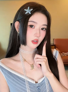 海星发夹超仙度假风侧边夹王玉雯同款高颜值刘海夹碎甜美韩系发夹