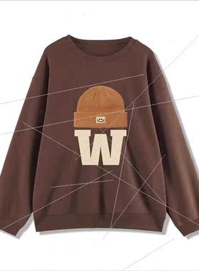 Lazy wind autumn winter new chic American retro coffee color