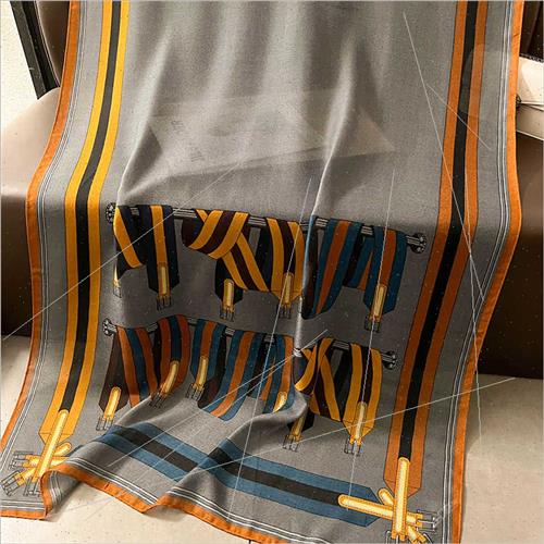 New Europe Uned States cotton linen silk scarf spring fall p - 图0