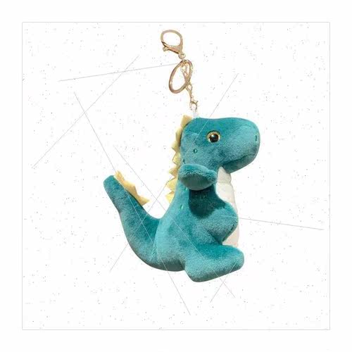 Dinosaur plush toys bag charm cartoon doll keychain gift cut - 图3