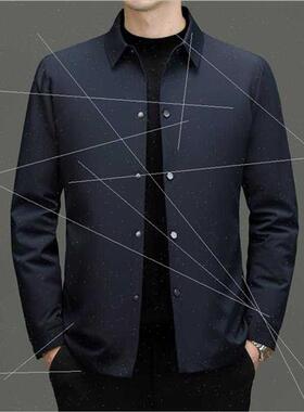 2023 new goose down lapel jacket men high-end middle-aged me
