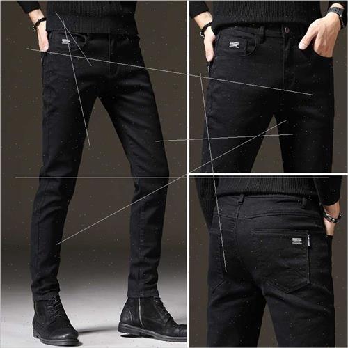 Stch casual small foot trousers autumn winter padded thicken - 图1