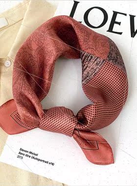 2021 new decorative mulberry silk small neckerchief female f