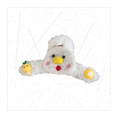 Autumn winter plush bear scratch clip shark clip hair grip c - 图3