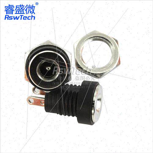 DC socket wh threaded female socket DC-022B 3.5*1.3mm all co - 图2