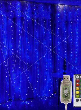 New RGB color changing remote control copper wire curtain li