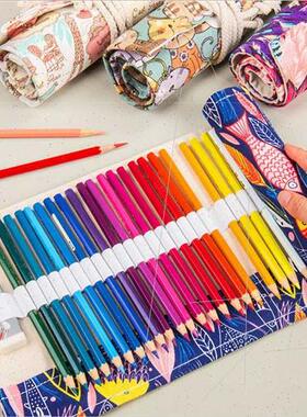 Handmade canvas pen curtain 36/48/72 holes large-capacy roll