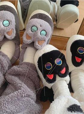 Winter soft bottom cotton slippers home shoes female sweet c