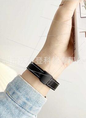 适用apple small slim leather magnetic suction buckle leather