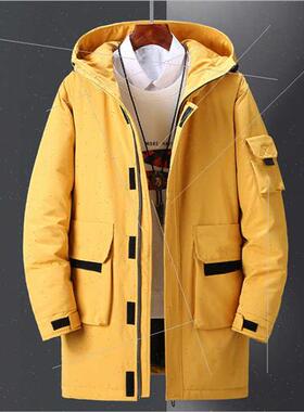 Men outdoor down jacket medium-length jacket winter down jac