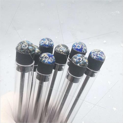 New color foil eyelash test tube brush transparent tube eyel - 图2