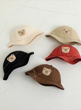 Korean  bear pot hat men women baby hat spring autumn thin s