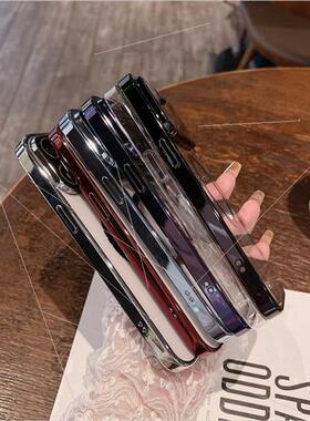 适用iPhone 15promax large window plating magnetic 14 phone c