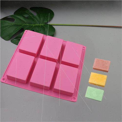 New Silicone 6连 Rectangular Soap Mold 100mlDIY Handmade Soa - 图1