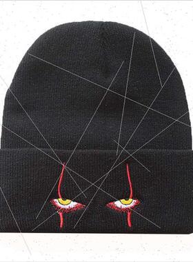 Pennywise scary eyes scary clown eyes kn cap warm pullover h