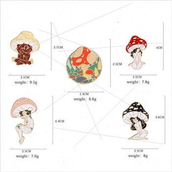 Korean ins ສ້າງສັນເຫັດ Harajuku ສາວ brooch Yuanqi es