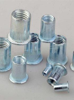 M3-M12 rivet nuts blue-whe zinc flat head vertical stripe ri