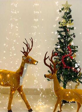 Christmas decoration e rattan pony tail light strings garden