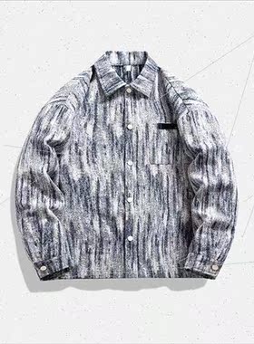 2023 Autumn new jacket men loose hipster lapel personalized