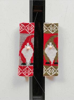 New Christmas decorations microwave door handle cover protec
