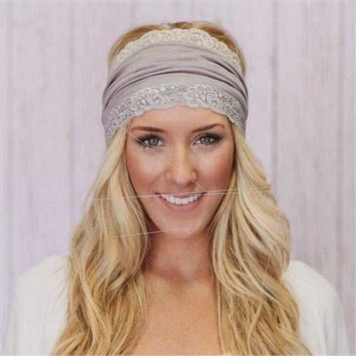 Parent-child  women hair bands bohemian wind lace edge sport - 图1