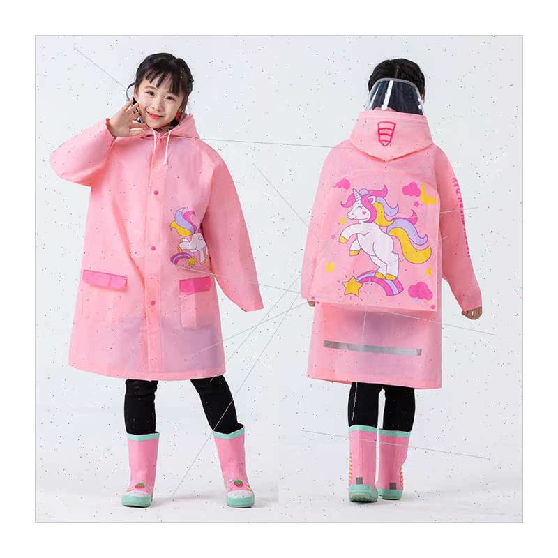 Children raincoat EVA wh schoolbag place elementary school s - 图3